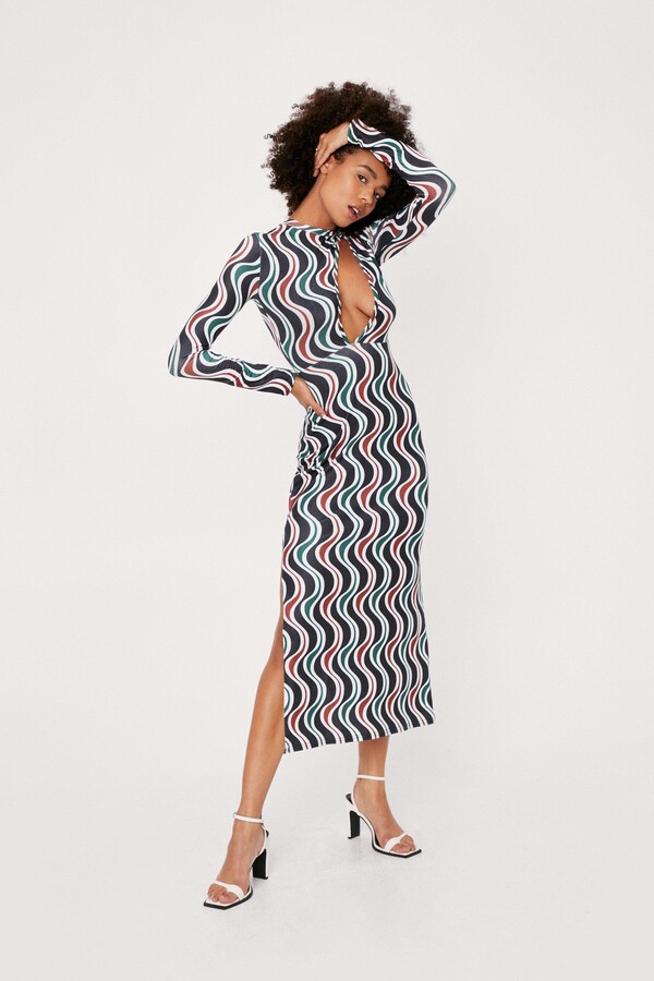 Plunge Midi Dress | Shop the world's largest collection of fashion 