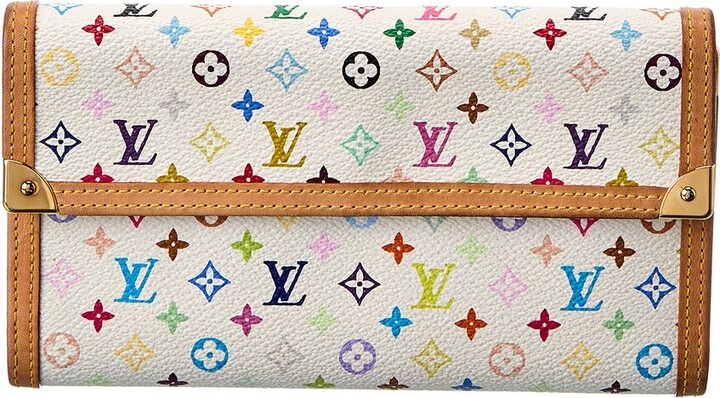 Louis Vuitton White Monogram Multicolore Canvas International Continental  Wallet (Authentic Pre-Owned) - ShopStyle