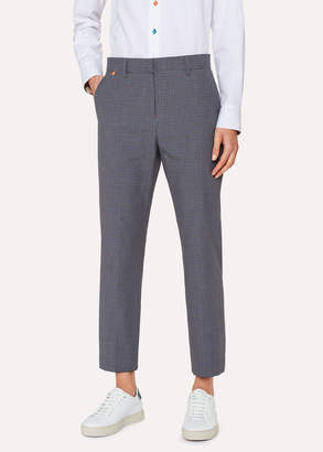Paul Smith Women's Slim-Fit Grey Check Stretch-Cotton Pants