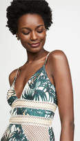 Thumbnail for your product : PatBO Palm Print Fitted Midi Dress