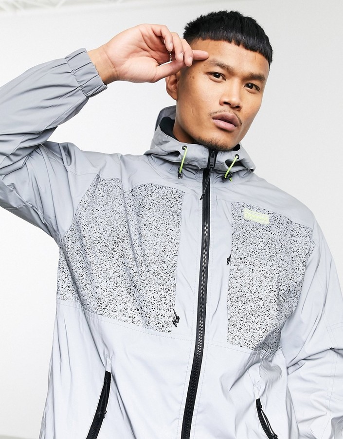 Bershka reflective jacket in silver ShopStyle Outerwear