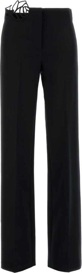 Blumarine Black Stretch Crepe Pant