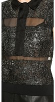 Thumbnail for your product : Rebecca Taylor Foil Lace Top