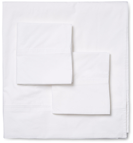 Melange Home Double Pleat Solid Cotton Sheet Set