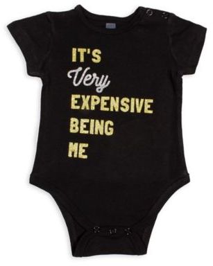 Freeze Size 6-9M "Expensive Me" Bodysuit in Black