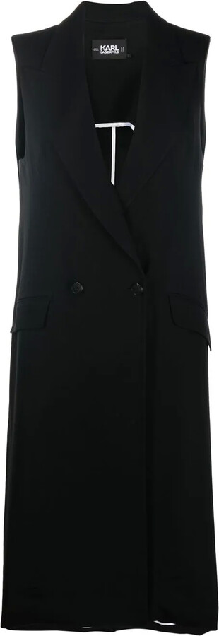 Karl Lagerfeld Paris Peak-Lapels Double-Breasted Vest