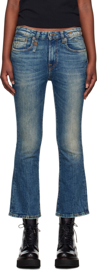 R 13 Blue Kick Fit Jeans