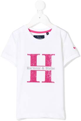 Harmont & Blaine Junior logo embroidered T-shirt