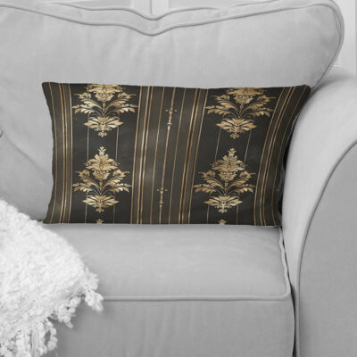 Glamorous Pinstripe I - Glam Lumbar Pillow