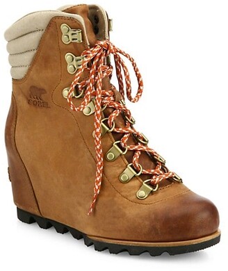 conquest waterproof leather wedge boot