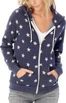 Thumbnail for your product : Alternative Apparel Adrian Printed Eco-Fleece Women's Zip Hoodie