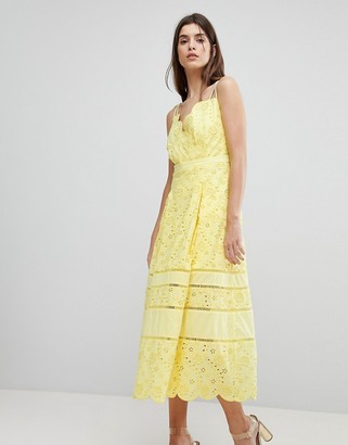 yellow lace dress uk