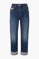 Thumbnail for your product : RE/DONE 90s Loose Straight Cropped Distressed Mid-rise Jeans