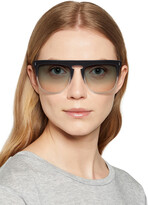 Thumbnail for your product : Joseph Madison Oversized D-frame Tortoiseshell Acetate Sunglasses