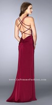 Thumbnail for your product : La Femme Pleated Jersey Multi Strap Prom Dress