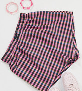 Thumbnail for your product : Collusion nylon shorts in check co-ord
