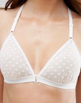 Thumbnail for your product : Wolfwhistle Wolf & Whistle Spot Mesh Crochet Trim Triangle Bra