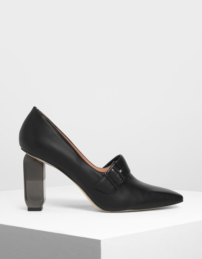 charles and keith lucite heels