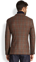Thumbnail for your product : Brunello Cucinelli Wool/Silk/Cashmere Plaid Jacket