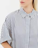 Thumbnail for your product : Striped Short Sleeve Button Blouse