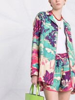 Thumbnail for your product : RED Valentino Abstract-Print Pyjama-Style Silk Shirt