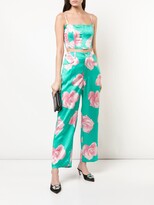 Thumbnail for your product : Fleur Du Mal Floral Printed Trousers