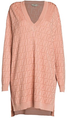 oversized v neck sweater dress