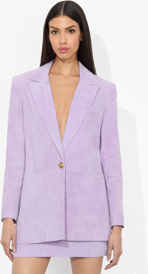 Alice + Olivia Hadlie Suede Blazer