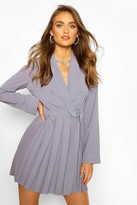 Thumbnail for your product : boohoo Occasion Double Breasted Blazer Dress