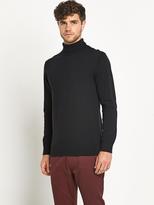 Thumbnail for your product : Goodsouls Mens Roll Neck Knit Jumper - Black