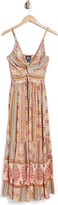 Thumbnail for your product : Angie Mixed Print Peekaboo Tiered Maxi Dress