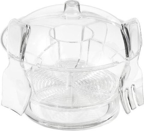 Prodyne Acrylic Cold Bowl on Ice with Serving Spoon Fork - CB3