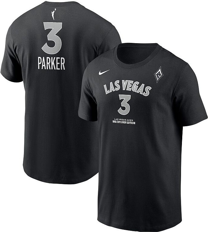 Unisex Nike Candace Parker Black Las Vegas Aces Explorer Edition Name & Number T-Shirt