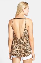 Thumbnail for your product : Volcom 'Wyld' Leopard Print Open Back Camisole (Juniors)