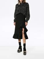 Thumbnail for your product : MSGM side ruffle midi skirt