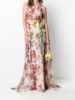 Thumbnail for your product : Blumarine Floral Floor-Length Gown