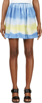 Thumbnail for your product : MSGM Yellow & Blue Tie-Dye Skirt