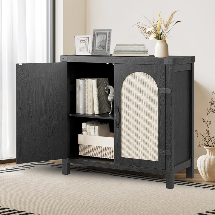 IDEALHOUSE Rattan Buffet Cabinet with Storage