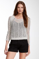 Thumbnail for your product : Velvet by Graham & Spencer Marled Cotton Crop Sweater
