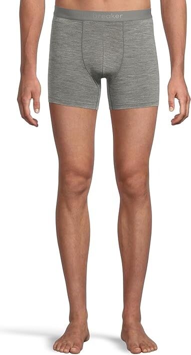 Icebreaker Merino 125 Cool-Litetm Anatomica Boxers Men's Underwear Gritstone Heather : MD, Elastane/Lyocell/Wool