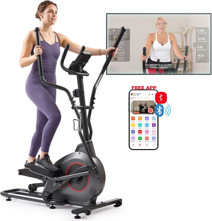 Sunny Health & Fitness Smart Magnetic Elliptical, Aluminum