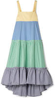 Thumbnail for your product : MDS Stripes Tiered Gingham Cotton-poplin Maxi Dress