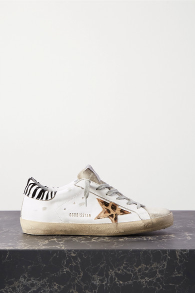 golden goose superstar python & leopard print sneakers