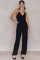 Thumbnail for your product : NA-KD Strap Overlap Wide Leg Jumpsuit