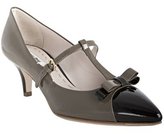 Thumbnail for your product : Miu Miu Miu black and clay patent leather mary jane t-strap kitten heels
