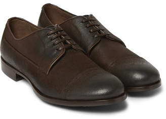 Dolce & Gabbana Washed-Leather Derby Shoes - Men - Brown