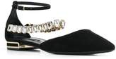 Thumbnail for your product : Casadei Crystal-embellished ballerinas