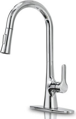 APPENIN WINTER PARK CORP Kitchen Faucet With Pull Down Sprayer, Polished Chrome Kitchen Sink Faucet 1 Or 3 Hole, High Arc Single Handle Spot Resist Stainless Steel Kitchen Fau