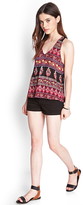 Thumbnail for your product : Forever 21 Printed Crossback Keyhole Top