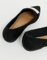 Thumbnail for your product : ASOS DESIGN Leonie pointed loafer ballet flats in black